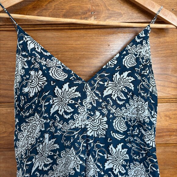 Apiece Apart Ostrea Blue Floral Block Print Sleeveless Jumpsuit - 0 - Picture 7 of 11